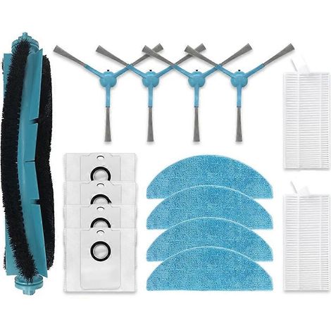 Accessoires compatibles avec les aspirateurs Cecotec Conga 7490 Immortal/8290 Immortal : brosse rotative principale, brosse latérale, filtre HEPA, balai, sac à poussière. (1/5)