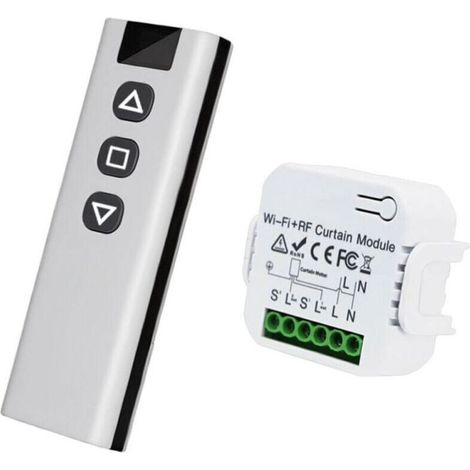 ALLIANDISKit de commande de volet roulant sans fil : Commande du moteur de volet roulant par télécommande RF + module récepteur, portée jusqu'à 100 m, interrupteur radio pour volets roulants, stores (1/4)