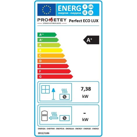 Cocina de Leña Prometey Perfect Eco Lux Bordo – 7,5 kW  Placa de Hierro Fundido, Elegancia Clásica, Alta Eficiencia y Salida de Humos a la Izquierda (1/4)