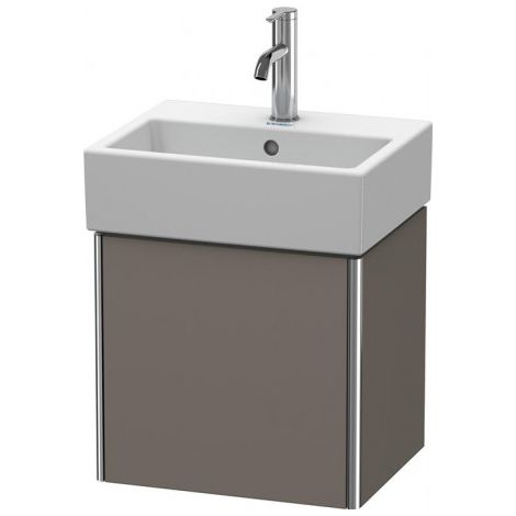 Duravit XSquare Vanity unit mural 43,4x34,0 cm, 1 porte, charnière à droite, pour lavabo Vero Air 072445, Couleur (avant/corps): Flanelle Vernis gris satiné mat soyeux - XS4090R9090