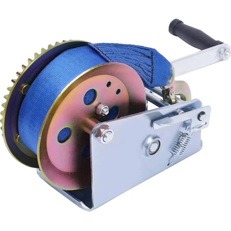 Treuil à corde à main, capacité de charge de 3500 lbs, longueur de sangle de 10 m, fonctionnement manuel (1/2)