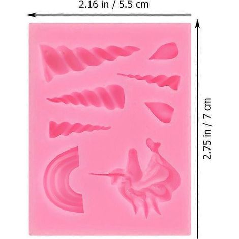 Silikon-Einhornform (5er-Set), Silikon-Schokoladenform, Silikon-Fondant-Kuchenform (1/5)