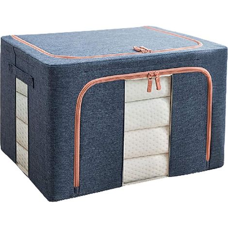Coffre à vêtements 66L, coffre de rangement pour jouets, coffre de rangement pliable pour jouets, coffre de rangement pour couettes (1/5)