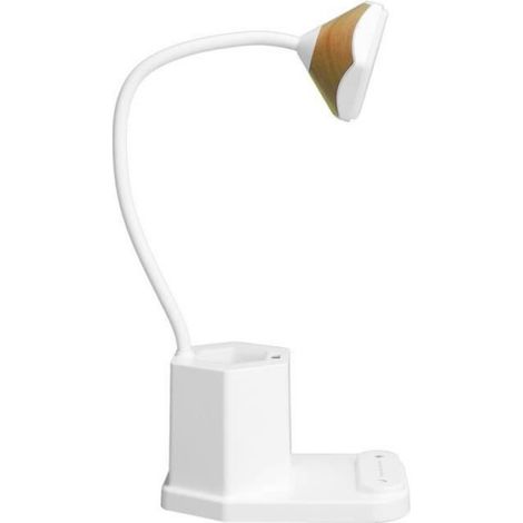 Ashata Lampe de table multifonctionnelle USB Lampe de bureau avec porte-crayon LED Rechargeable USB Étudiants Lampe de table (1/4)