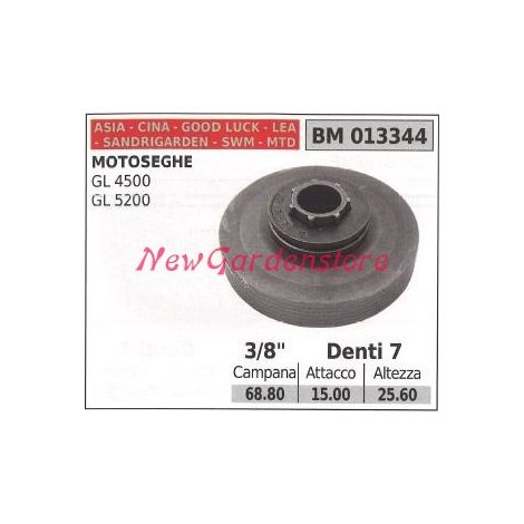 Piñón motor motosierra CINA GL 4500 5200 3/8' dientes 7 013344