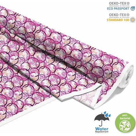 Outdoor dekostoffe oxford - Motiv lila Kreise I DX343 (1/5)