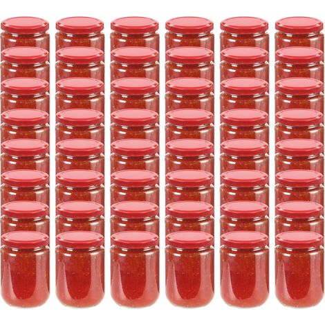 Marmeladengläser mit Rotem Deckel 48 Stk. 230 ml