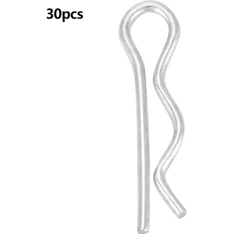 R Goupille fendue Goupille de retenue Clip de fixation zingué brillant (1.628mm 30pcs) (1/5)