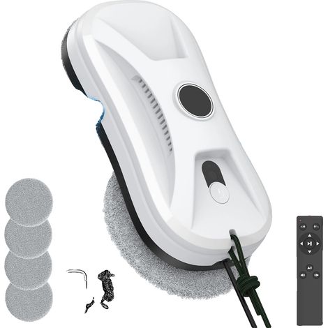 Robot limpiacristales, pulverización ultrasónica, potente succión, gris claro, UE (1/2)