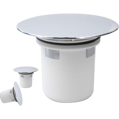 Couvercle de rechange pour bonde de douche avec panier de siphon à cheveux, facile à installer et siphon à déchets pour une protection scellée (argenté)