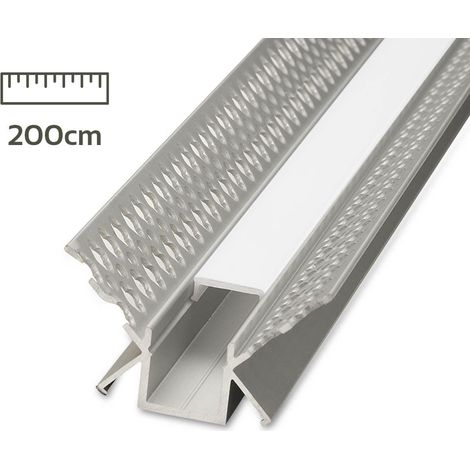 LED Trockenbau Inneneck-Profil eloxiert opal 200cm (1/5)