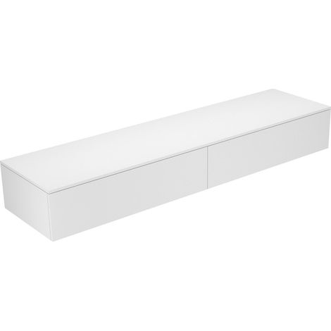 Buffet EDITION 400 2 façades coulissantes 2100 x 289 x 535 mm blanc / blanc KEUCO (1/2)