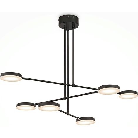 Suspension design LED – 6 lampes disques orientables OCALA (1/3)