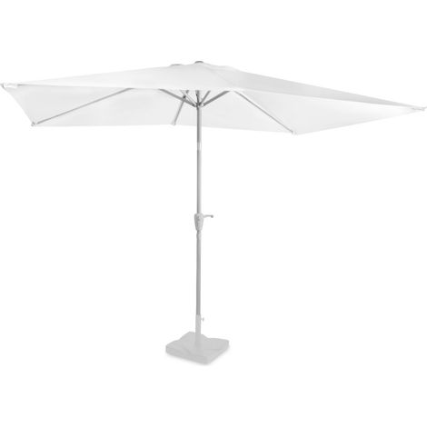 VONROC Premium-Sonnenschirm Rapallo 200x300cm – Robuster Sonnenschirm – Neigbar – UV-beständiges Tuch – Weiß – Inklusive Schutzhülle (1/5)