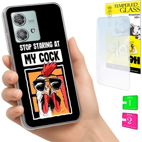Funda para Motorola Edge 40 Neo con cubierta trasera y cristal 9H. (1/5)