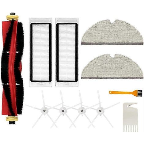 Pièces de rechange pour aspirateur robot et laveur Xiaomi Roborock E5 S5 Max S6 MaxV : filtre HEPA, brosses latérales principales, lingette de lavage - JXLGV (1/5)