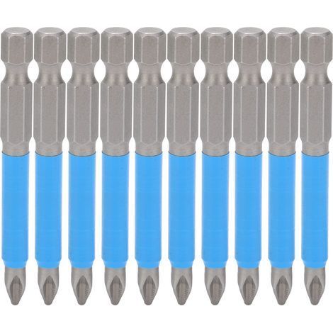10 Embouts de Tournevis Cruciformes PH2 65mm Magnétiques (1/5)