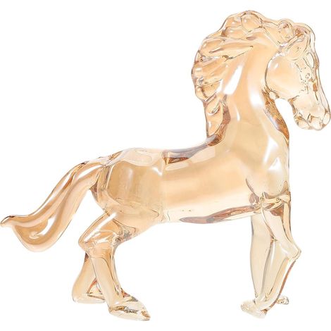 Statue Cheval Debout Cristal Figurine Ornement Decoration Centre Table Sculpture Décoration Intérieure Collection