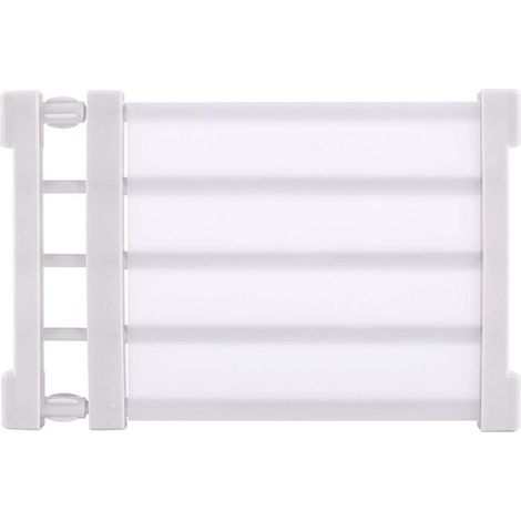 Retractable Closet Compartment Shelf Telescopic Room Divider Cabinet White Platform, M (1/4)
