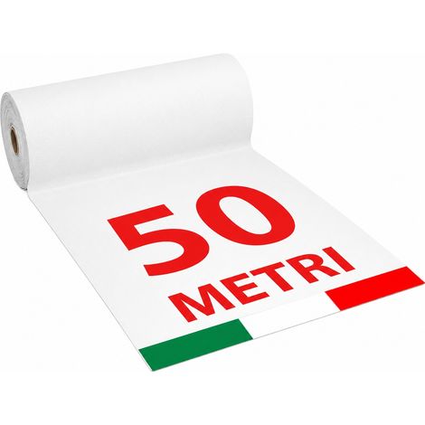 1mt x 50mt Passatoia Bianca Tappeto Bianco Feltro Bianco per eventi - Prodotto italiano (1/4)