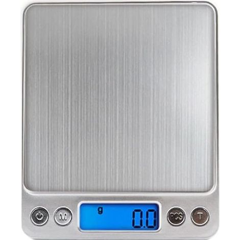 Balance de Alimentaire 2kg/0.1g Rechargeable par USB Numérique Balance de Cuisine,PréCision Balance Électronique Plateaux de table de pesée en acier inoxydable (1/5)