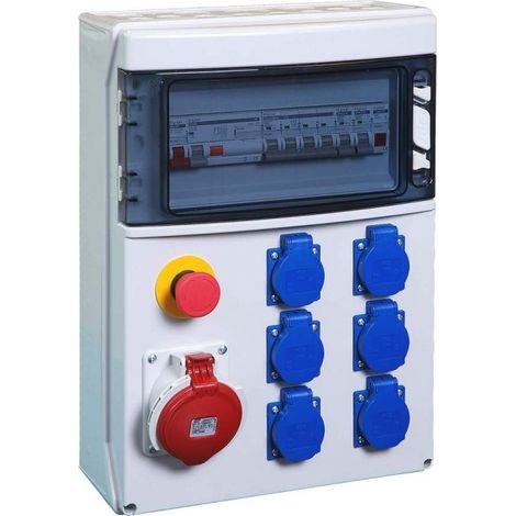 Coffret de distribution 6PC Nf/1PC 3P+T 32A + AU - Digital electric 31228