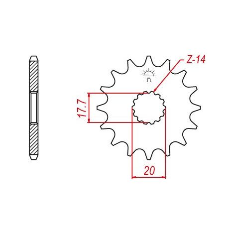 Pignon de sortie de boite Esjot pour Moto Gas gas 125 SM 2001 à (1/2)
