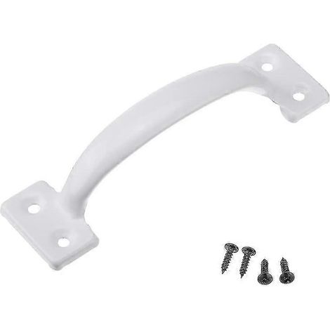 Poignée de porte incurvée de 15 cm (6 pouces) avec écran blanc - Lot de 2 (1/5)