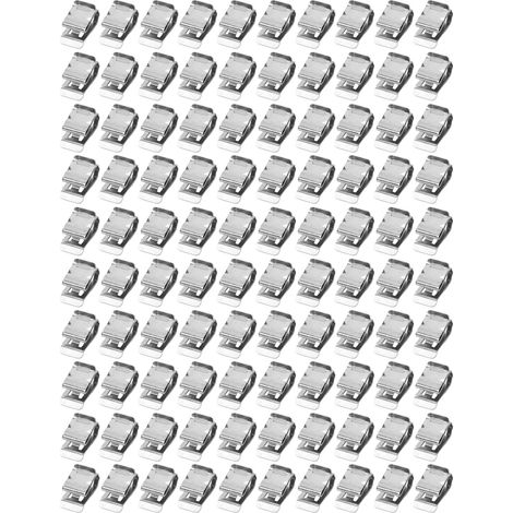 100 pièces clips de câble solaire PV forme S acier inoxydable fil de remorque pour marine, bateau, kayak (1/5)