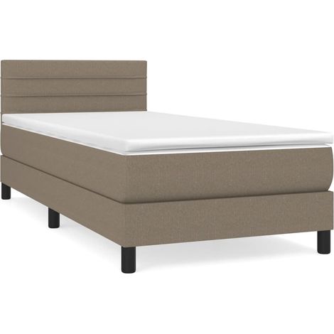Maison Exclusive - Giroletto a Molle con Materasso Tortora 80x200 cm inTessuto (1/5)