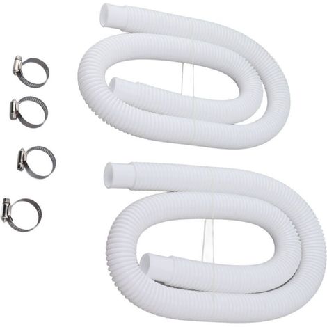 Tuyaux de rechange avec colliers de serrage pour pompes de piscine de 130, 135, 150 et 4 000 litres,de (1/4)