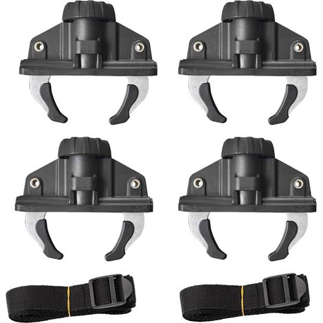Lot de 4 fixations robustes pour barres de toit transversales, compatibles avec les rails à fentes, installation rapide pour voitures, SUV et camions. (1/5)