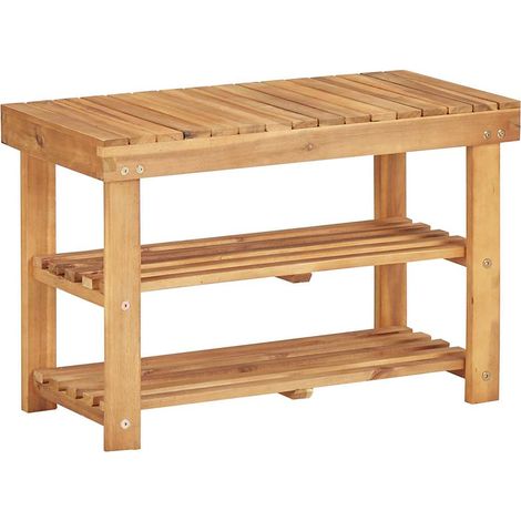 Range-chaussures 70x32x46 cm Bois d'acacia massif (1/5)