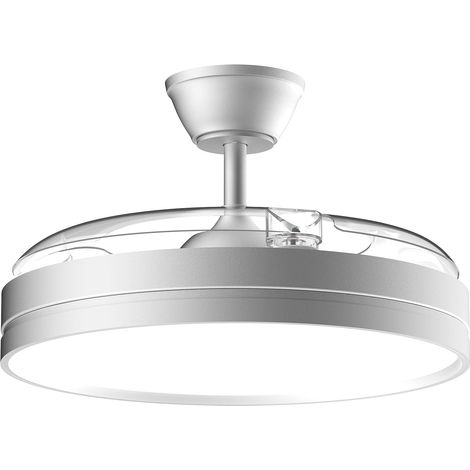 106cm Retractable Ventilateur Plafond avec Lumiere, Silencieux Ventilateur Plafond avec Telecommande, 6 Vitesses, Dimmable Lampe Ventilateur Plafond pour Salon, Chambre et Cuisine (1/5)
