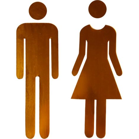 Signe Toilette pour Porte - Signe de Porte Salle de Bain - Panneau WC Adhesif Homme Femme - Stickers pour Toilette Porte de Restaurant Publique Hôtel Cafétéria (1/5)