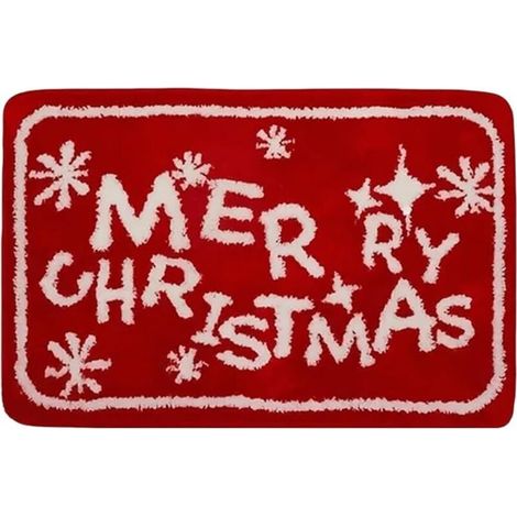1 pcs Paillasson de Noel, Tapis de Sol de Noël, Tapis de Noël Paillassons, Tapis de Porte 40x60 cm, Tapis Maison Entrée, Motif de Noël, Noel Decoration Interieur pour Bain Chambre Cuisine Salon (1/5)