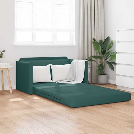 Canapé-Lit,Lit de jour,Lit de repos 110cm Vert foncé tissu (1/5)
