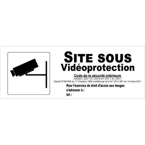 Panneau Site sous vidéoprotection - 33x12cm