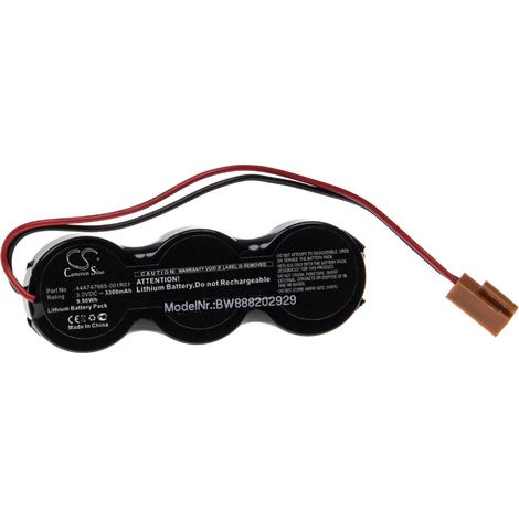 vhbw Replacement Battery compatible with GE Fanuc RX3i, RX7i CNC Router, CNC Controller (3300mAh, 3V)