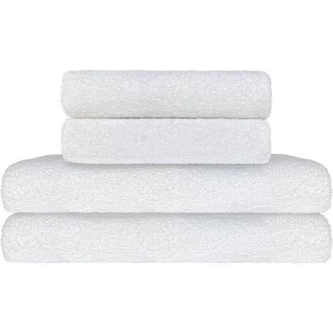 Set Asciugamani Bagno 100% Cotone Super Assorbenti Telo Doccia Spugna Professionali Salvietta Lavetta Viso Asciugamano Salviette Teli Asciugamano Ospite Qualità Hotel Lavette 2 teli doccia+2 asciugama