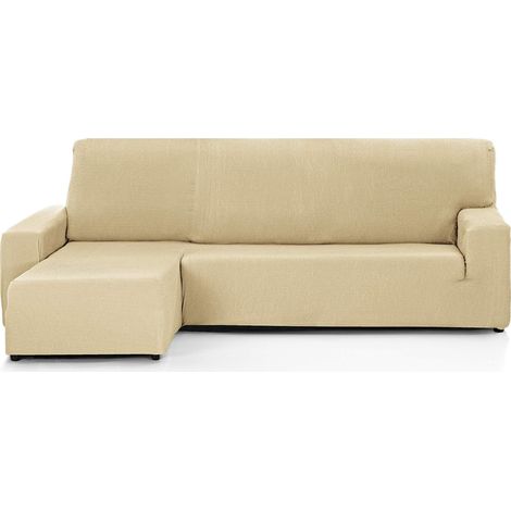 Housse de canapé d'angle Motif Moderne Tissu Beige 240 à 280 cm (1/5)