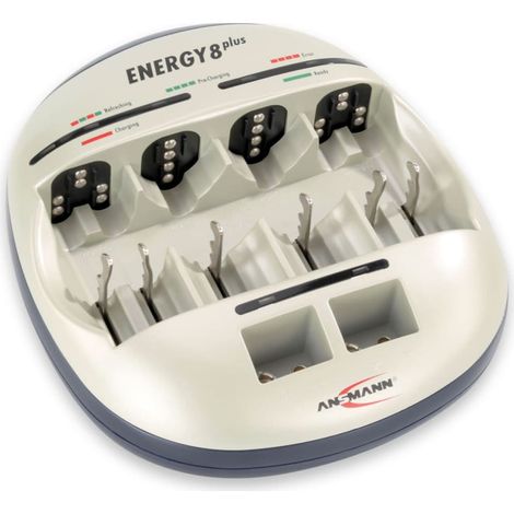 Cargador de batería rápido Energy 8 plus para 8 baterías o baterías ANSMANN (1/5)