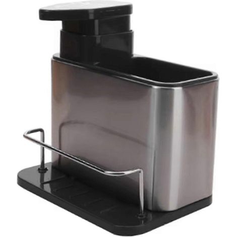 Distributeur de savon de cuisine 3 en 1, porte-éponge, distributeur de liquide vaisselle (voir photo) (1/5)