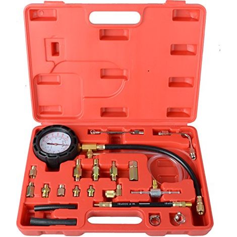 Applicable Jauge de Pression de Carburant Kit-TU-114 Essence Diesel Jauge de Pression de Carburant Testeur de Pompe d'injection Essence Outil de Diagnostic (1/4)