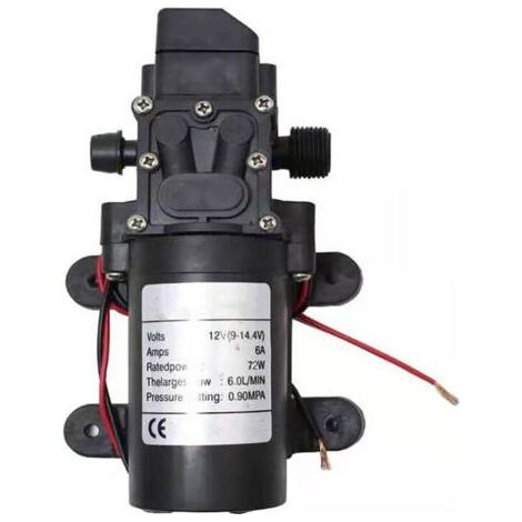 Pompe à eau haute pression 12 V CC pour lavage de voiture, pompe à eau à membrane automatique, petite pompe à eau auto-amorçante haute pression en polyuréthane, 1 pièce pour camping-car, (1/4)