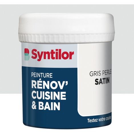 SYNTILOR Renov' vernice per mobili satinata grigio perla per cucina e bagno, tester 0,075 l SYNTILOR