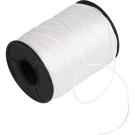 Corde d'ombrage tressée 150 m – Cordon blanc en polyéthylène 1 mm – Résistant à l'abrasion – Pour stores et artisanat (1/5)