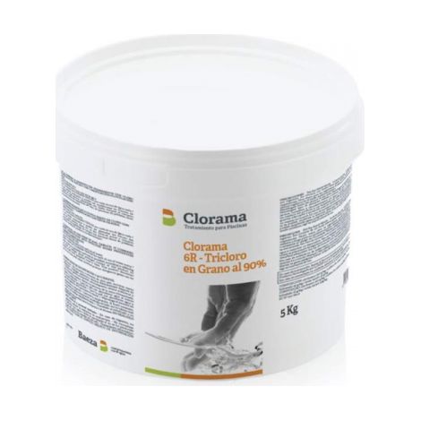 Tricloro en Grano Clorama 6R 5 kg  Cloro de Mantenimiento al 90%  Granulado de Disolución Lenta para Piscina