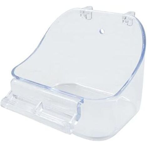 12.8x9.5x10cm Oiseau Bain Bird Bath Douche - Baignoire Transparent Cage De Nettoyage De Bain Outil Suspendu Baignoire pour Oiseau Perroquet Perruche pour Petit Oiseau Perroquet Myna Moineaux C (1/4)