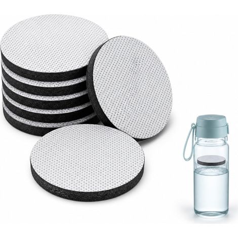 Lot de 8 Filtres à Eau de Rechange pour Bouteilles et Carafes Filtrantes, Cartouches Filtrantes au Charbon Actif Réduisant le Chlore, les Microparticules et les Impuretés, Gris (1/5)
